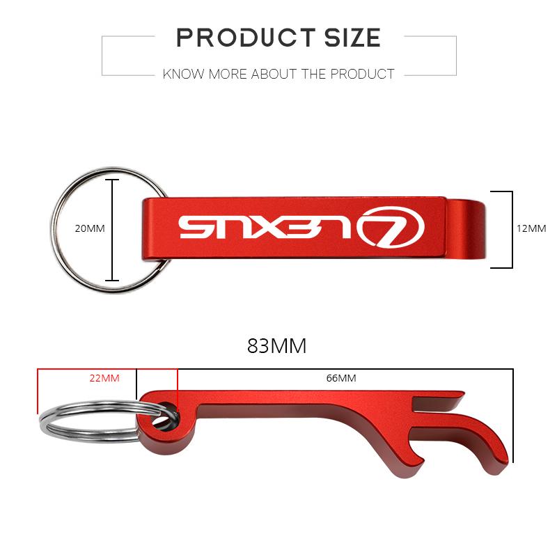 1Pcs Portable Beer Bottle Opener Car Logo Keychain Ring For Lexus FSPORT LBX NX RX 350h 450h ES UX 300e GS GX IS LS LX CT LC RC