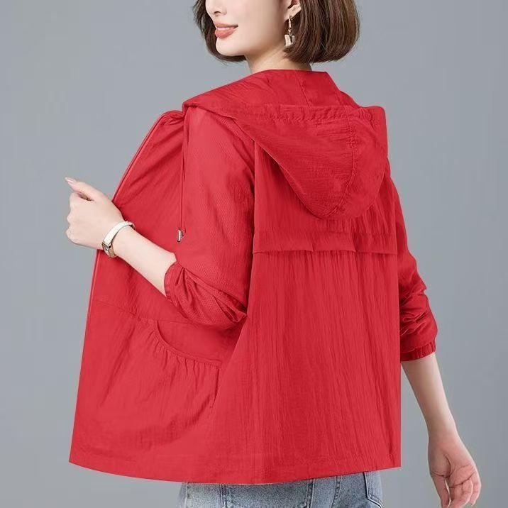 New Fashionable Women's Summer Sun Protection Clothing, Loose and Breathable Sun Protection Clothing Jacket, Thin and Versatile Jacket, Breathable