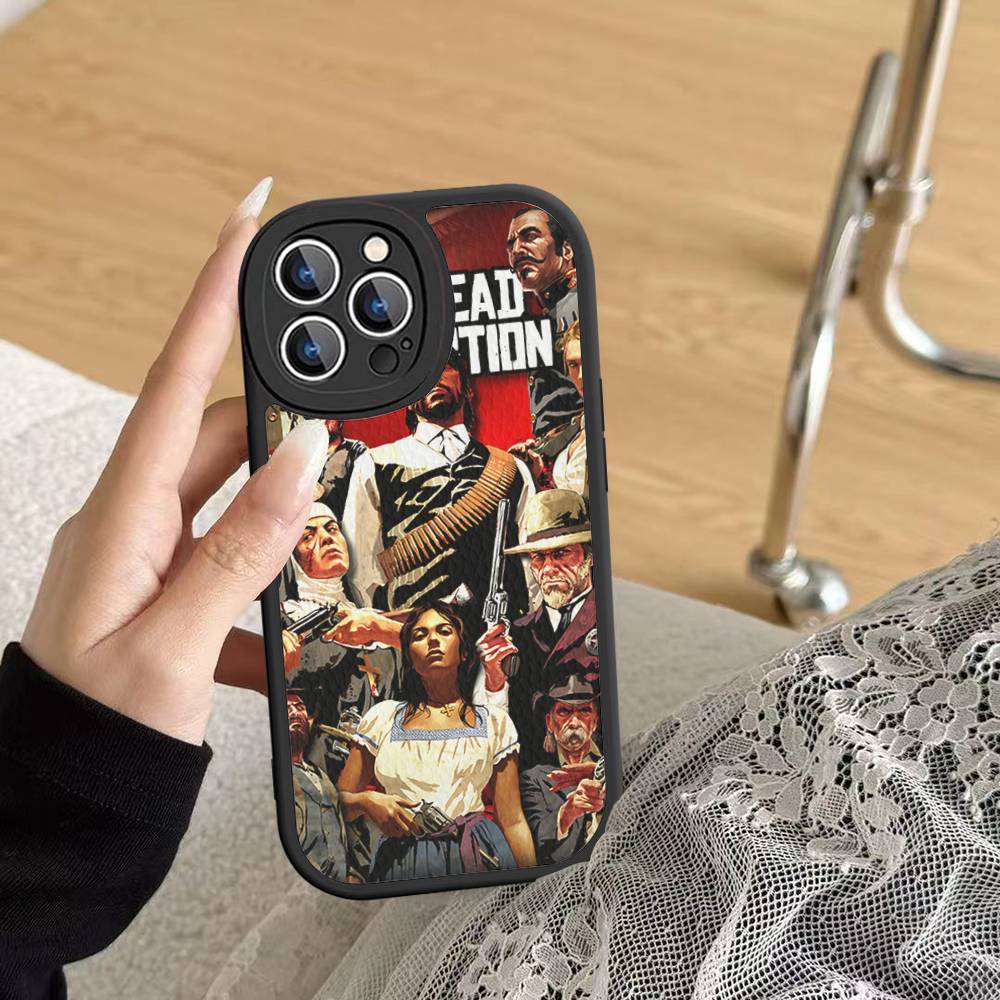 

Game Red Dead R-Redemption Leather Phone Case For IPhone 16 16e 15 14 13 12 11 Pro Max Plus Mini Cover iphone 13