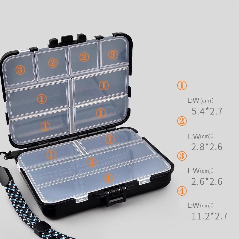 1PC Small Accessory Box, Micro Object Fish Hook Pin Storage Box, Portable Fake Bait, Glitter Fishing Gear