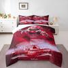 "Red Racing Car and Driver Art Bedding set (1 duvet cover, 2 pillowcases, duvet not included)