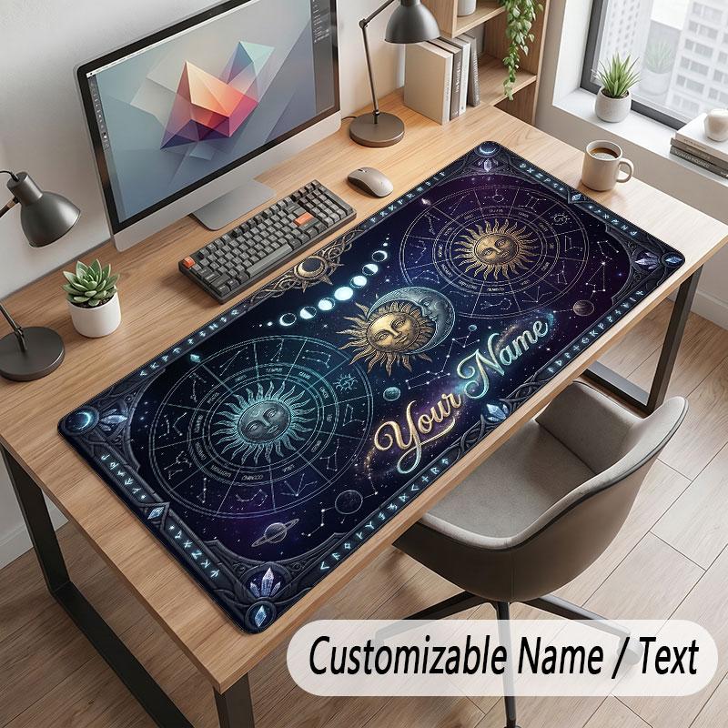 Abstract Personalized Theme Customized Mouse Pad Personalized Print Name Text Desk Mat For Home Office Table Decor