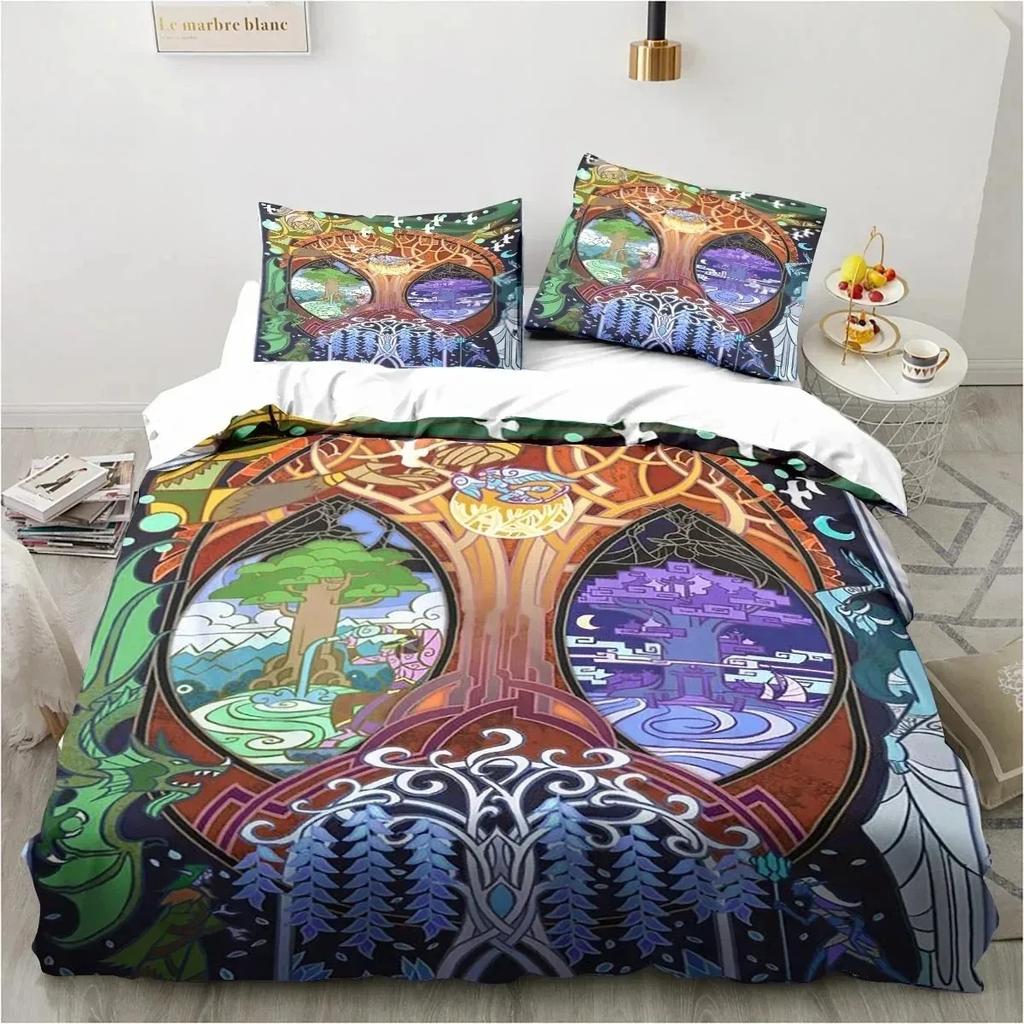 3D Printing World Warcraft Bedding Set Duvet Cover Quilt Pillowcase King Queen Size Boys Adult Gaming Theme