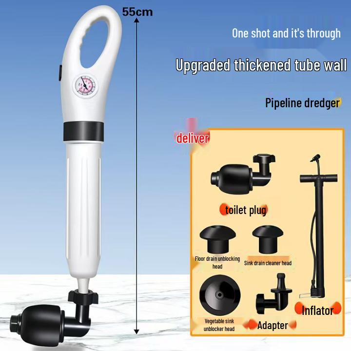 Toilet & Drain Unclogger: One-Shot Pipe Blockage Tool