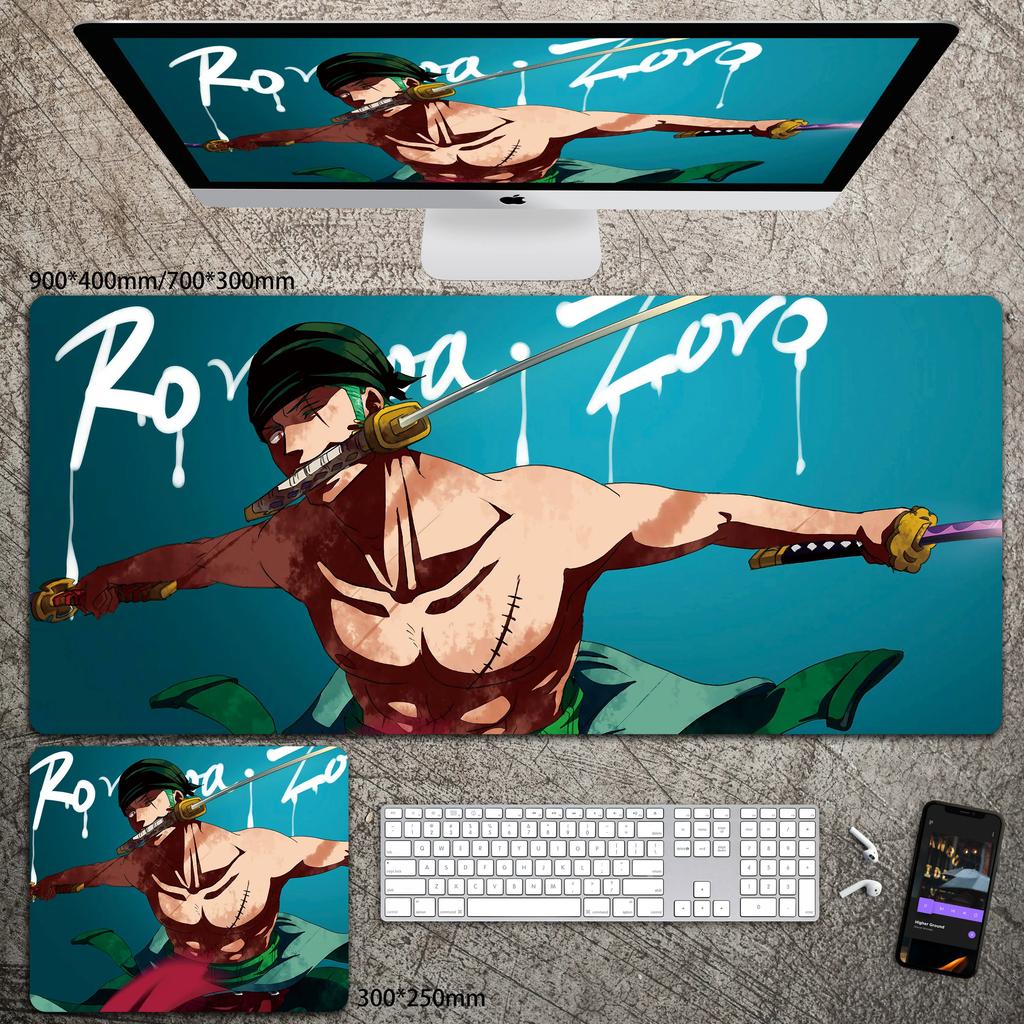 Hohe Auflösung ONE PIECE Leder-Mauspad Luffy Schreibtisch-Pad Rutschfest Wasserdichtes Mauspad Übergroß Jungen Animation E-Sport Spiel Tastatur-Pad
