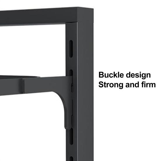 Multi-Layer Pot Storage Rack Strong Load-bearing Hollow Design Adjustable Cabinet Under-Sink Pan Rack Cookware Holder