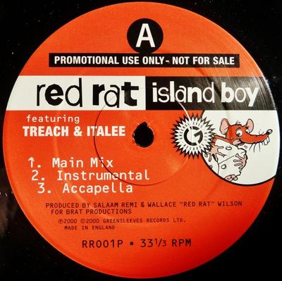12-Zoll-Schallplatte RED RAT - Treach & Italee; Hauptmix, Insrumen RR001P Greensleeves UK 2000 UK Reggae, Ska & Dub