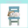 Resin Ornament Dog Lies On The Stool For Gift Promotional And Event Use