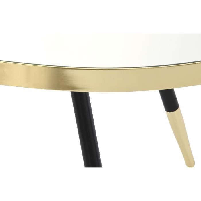 Table Basse - Urban - 110 Cm - Doré - Noir - Design Contemporain