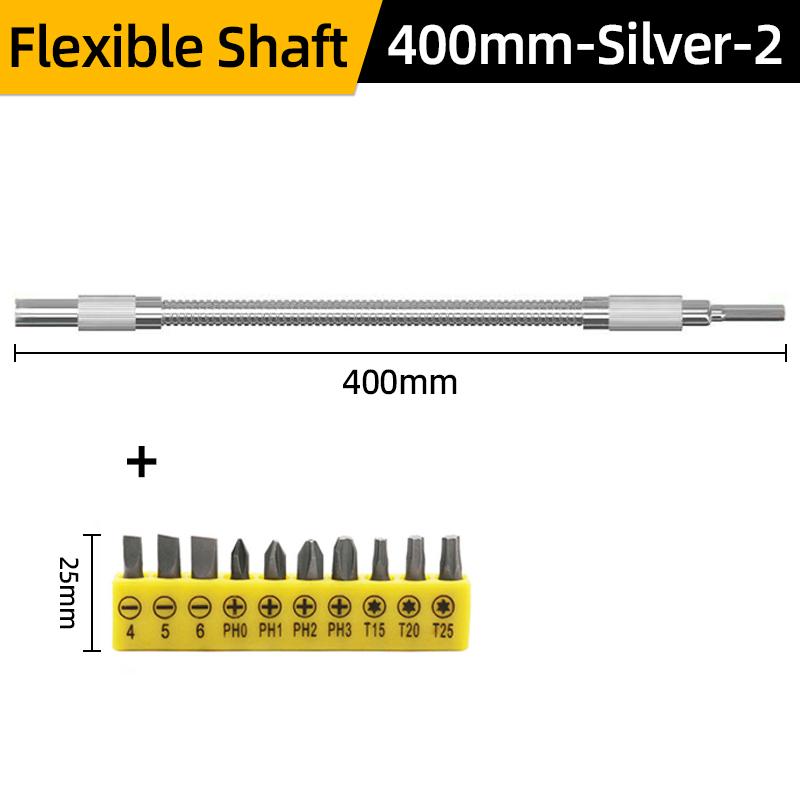 Flexible Shaft Drill Bit Extension Holder 295/400 Link Drill Hex Screwdriver Soft Driver Extend Rod Tools Slotted Phillips Star