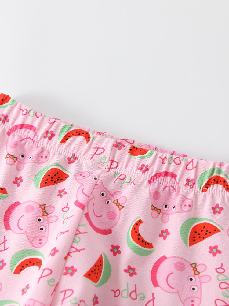 Peppa Pig Dívčí krajkové bavlněné legíny - Ležérní jarní/podzimní kalhoty