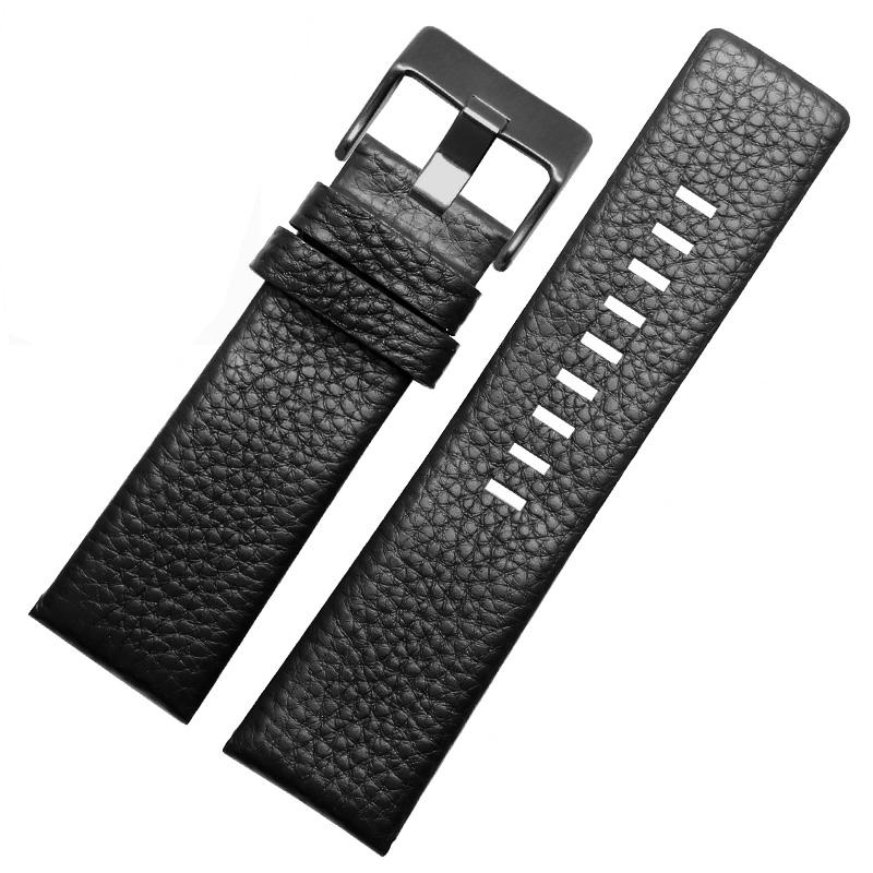 Genuine Leather Watchband for Diesel DZ1405 4323 4344 4427 7257 4283 Watches Pin Buckle Embossed bracelet 24 26 28mm Watch Strap