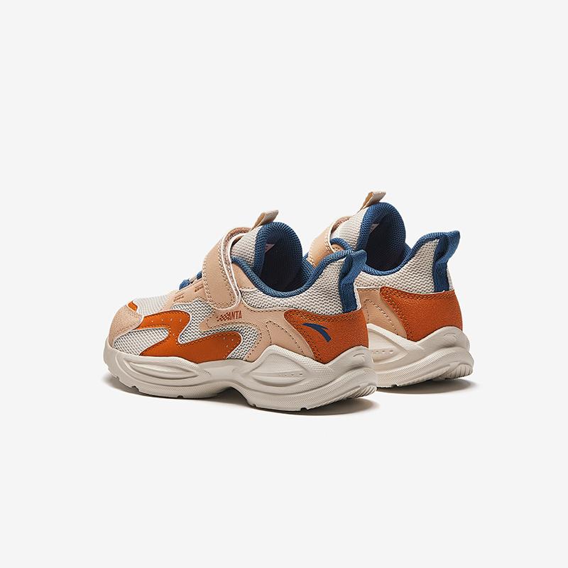 Anta Fashionable Comfortable Lightweight Shock Absorbing Low Top Kids Running Shoes Kids Sneaker Light-Pink Beige Orange A12449971-1