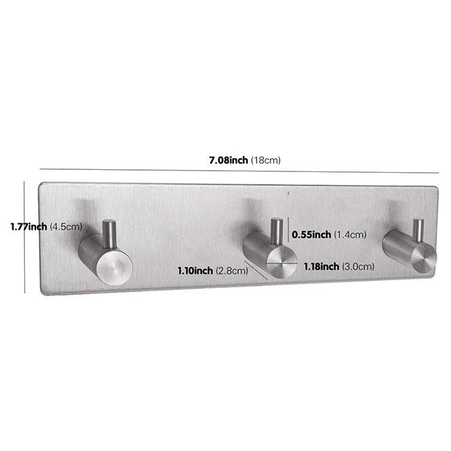 Bath Towel Hook 304 Stainless Steel Wall Hanger Towel Bathrooms Bathroom Mounted Self Adhesive Hooks