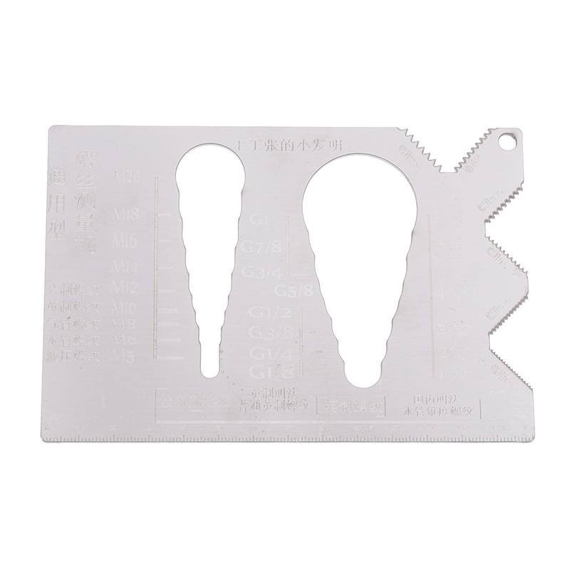 Screw Thread Gauge Bolt Measuring Tool Accurate Metric Thread Measuring Ruler For Engineering Automotive Maintenance Household
