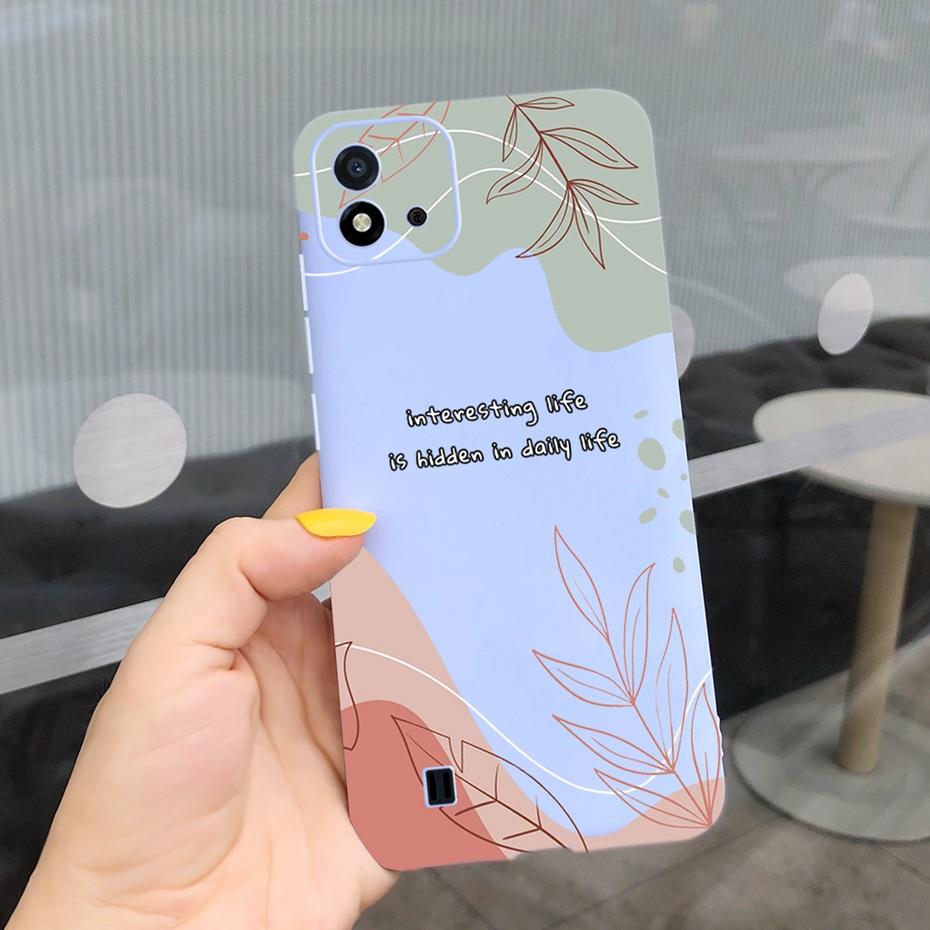 Lovely Pattern Phone Case For Realme C11 2021 C 11 2020 RMX2185 Macaroon Silicone Soft Cases Cover For Realme C11 (2021) RMX3231