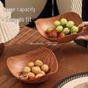 Dried Fruit Candy Plate: Modern Wood Grain Display for Living Room 2025