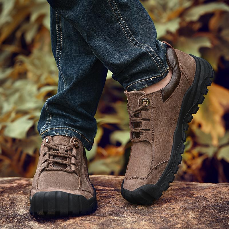 Genuine Leather Men Casual Shoes Luxury Men Oxfords Shoes British Style  Shoes Lace-up Men Leisure Shoes Plus Size