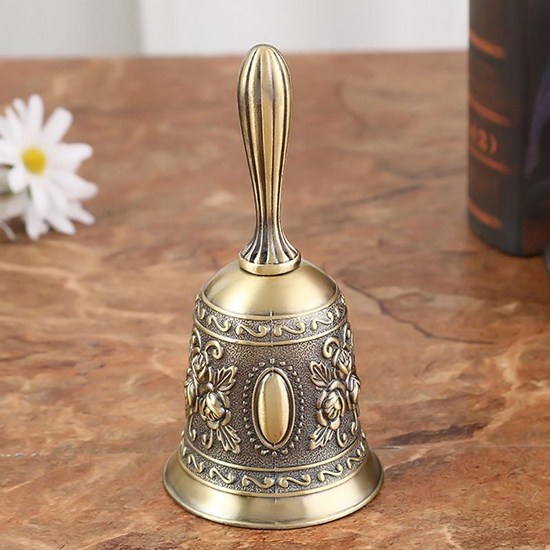 Manuell Bell Meditation Hand Bell Retro Style Lucky Dinner Prayer Handgjord dekor