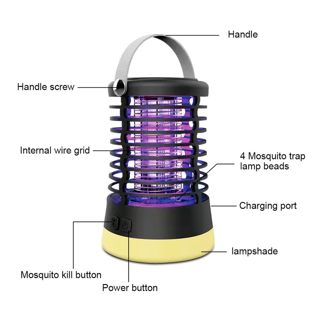 Outdoor LED Mosquito Lamp Electric Mosquito Lamp, USB Multifunctional Mosquito Lamp