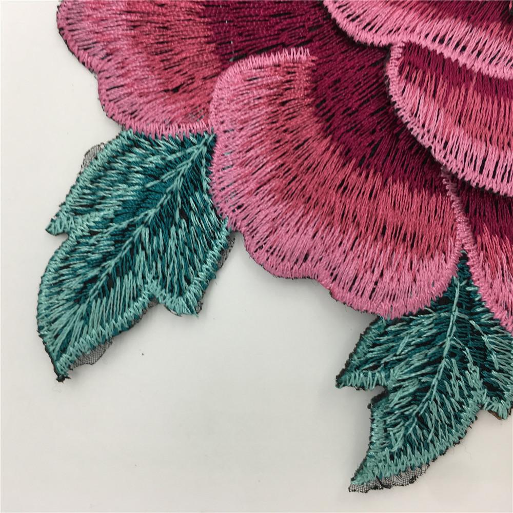 High-End Embroidery Collar 3D Three-Dimensional Stacked Rose Embroidery Clothing Lace Sewing Collar Accessories