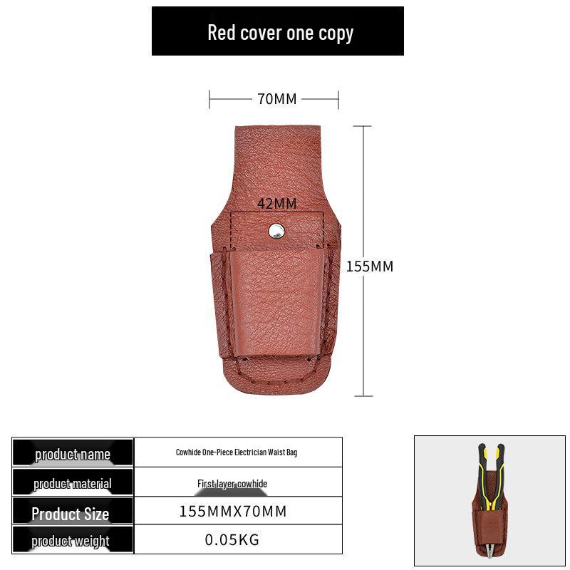 

Men s Genuine Cowhide Tool Belt: Multifunctional, Sturdy, Waist-Worn Repair Kit with Five Pieces.