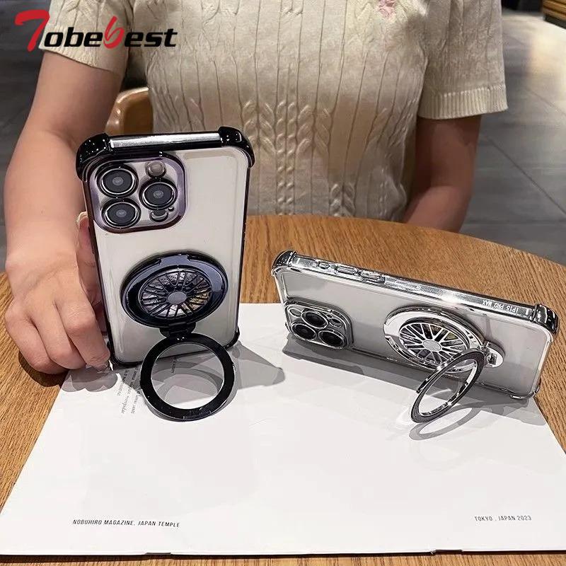 Gyro Phone Holder Case For Xiaomi Redmi A5 A3 A1 Turbo 4 3 Pro Fundas Glitter Shockproof Plating Phone Cover