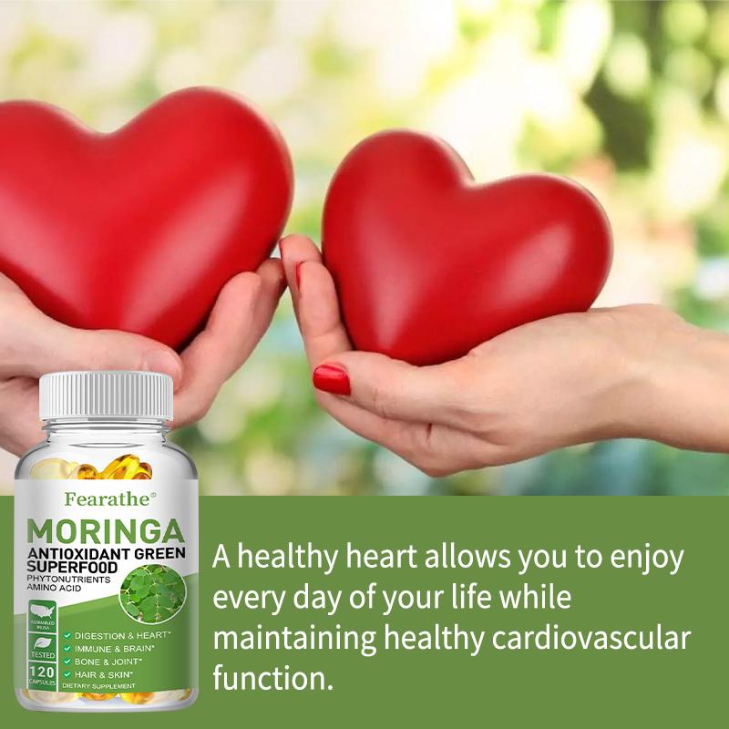 Polvere di Foglie di Moringa 120 Capsule Integratore Alimentare