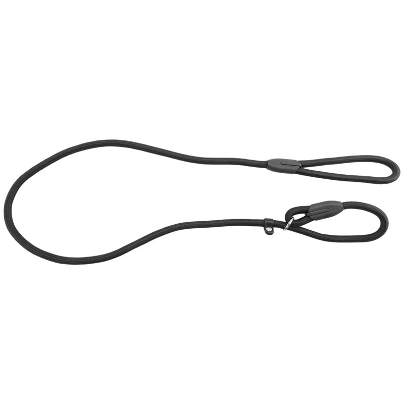 

ABUL-2X Sturdy Pet Collar Rope Nylon Dog Slip Training Walking Lead With P Chain 1Cm Black чорний