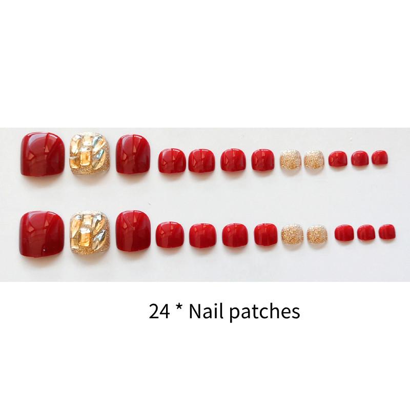 

Toe Patch Womens Nail Beauty Wearable Nail Detachable Durable Advanced Fashion