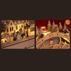 Wood Bridge Village LED Wooden Ornaments Collectible Christmas Decorations Battery Operated Gifts For Holidays Festivals