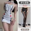 Sexy Lingerie Suspenders Lace Perspective Nurse Uniform Hot Sexy Uniform Suit Cosplay Pure Lust Pajamas Woman