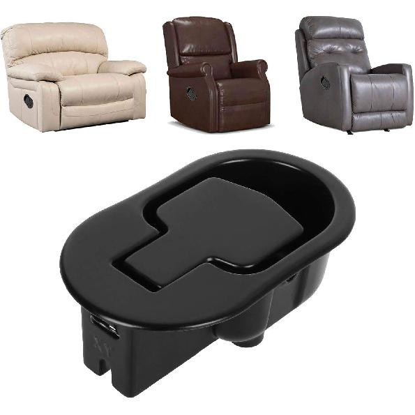 APACALI Recliner Pull Cable Replacement Set of 2, Universal Black Sofa Couch Recliner Release Cables with Metal Pull Handle fits Most Recliner