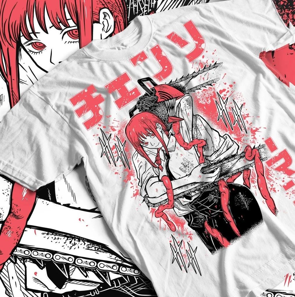 Chainsaw Man T-shirt, Denji Anime Manga Black Shirt, Unisex Cotton Tee, Nayuta