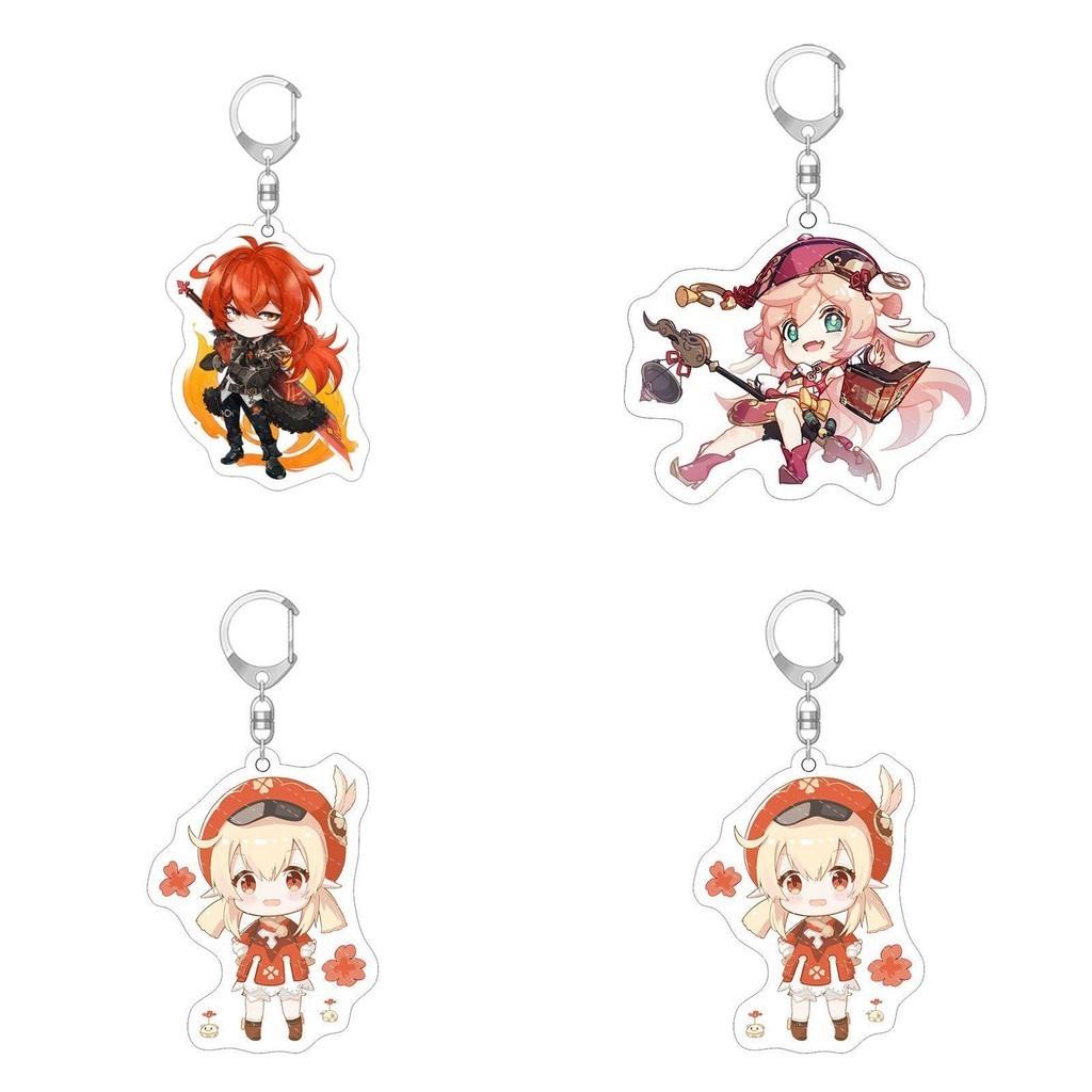 Uroczy Breloczek Genshin Impact Anime Kreskówka Kawaii Brelok Wisiorek Akrylowy Prezent