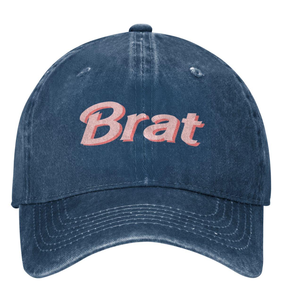 

Brat Baseball Cap Charli XCX Album Pink Casual Couple Women Hip Hop Hats Design Outdoor Sports Baseball Caps Birthday Gift One Size