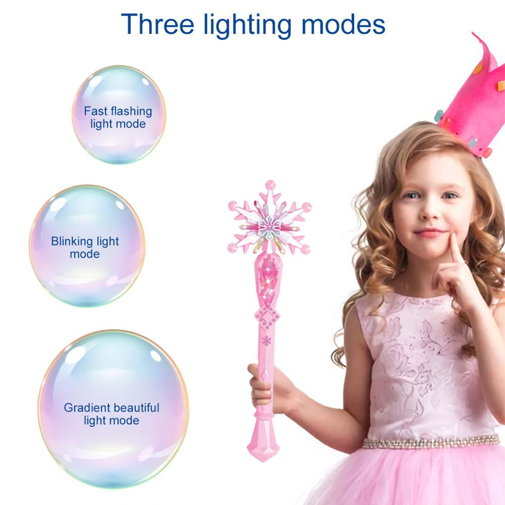 LED Weihnachtsblinklichter Schneeflockenstab Exquisiter Kinderstab Prinzessin Schneeflocke Leuchtend