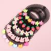 Girls Invisible Broken Hair Clip Flower Hairpin Black Acrylic Curve Needle Hair Comb Headwear for Girls Styling Hair Accessories