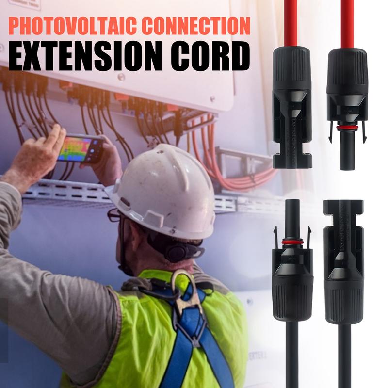 Solar Panel Extension Cord W12AWG/6mm 10AWG With Protective Design Connector Solar Cable Photovoltaic Wire For Car Systems