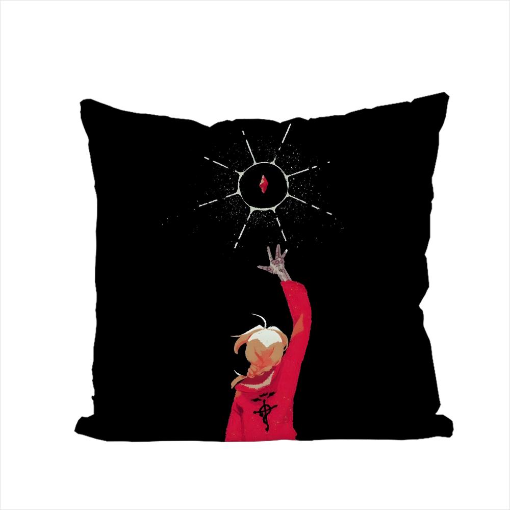 FFullmetal Alchemist Pillow Case For Car Sofa Decorative Home Doublesided Print Plush Square Throw Pillow Cushion Cover