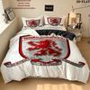 Middlesbrough Fc Pattern Bedding uilt Set uilt Cover Pillowcase Home Decoration Birthday Gift (1 * duvet cover + 2 * pillowcase without core)