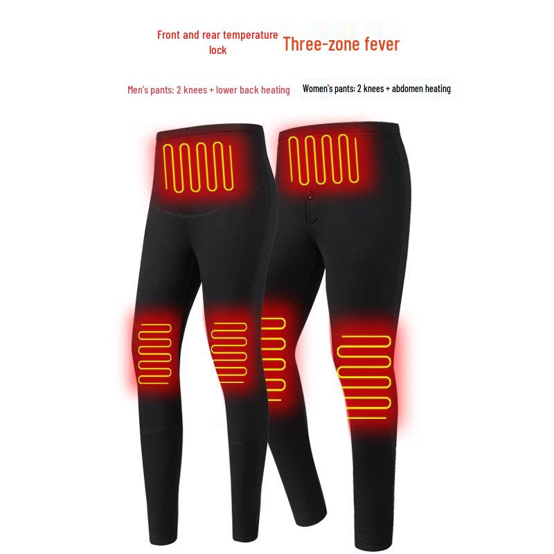 USB Elektrisch Beheizte Fleecegefütterte Warme Hose für Mittelalte & Ältere