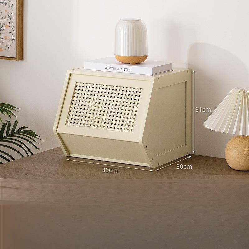 Rattan Chest Stackable Storage Cabinet of Drawers with Lots of Dining Room Living Room Bookcase Toys Storage Finishing Cabinet