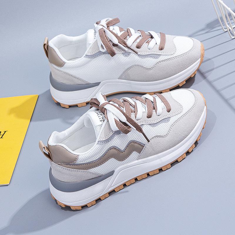 

Women s Shoes Fashionable Sports Dad s Casual Running Thick Soled Sponge Low Cut Mesh Fabric Sneakers 35