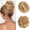 Elegant Claw Clip Hair Bun for Women - Synthetic Wavy Curly Updo Chignon Ponytail Extension, Tousled Hairpieces Suitable for All