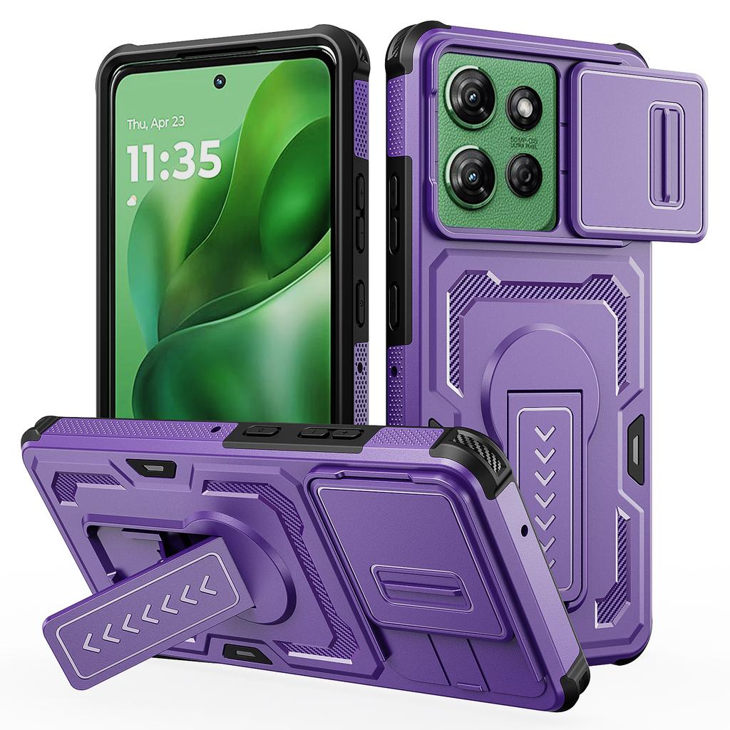 Sliding Camera Lens Cover Shockproof Kickstand Case For Motorola Moto G Power 5G 2026 2026 TPU Frame Plastic Phone Cases Fundas