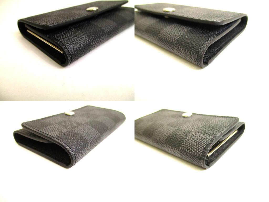 Authentic LOUIS VUITTON Damier Graphite Leather Multicles 6 Key Cases #9941  Refurbished