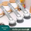 Long-Handle Kitchen Pot Brush with Auto Liquid Dispensing – Newcomer Discount