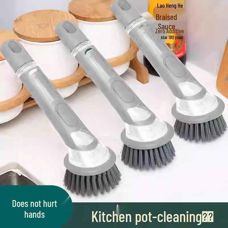 Long-Handle Kitchen Pot Brush with Auto Liquid Dispensing – Newcomer Discount