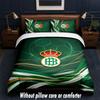 Real Betis Football Design Bed Bedding Set 1 Duvet Cover + 2 Pillowcases Soft Breathable Household Bed Linens